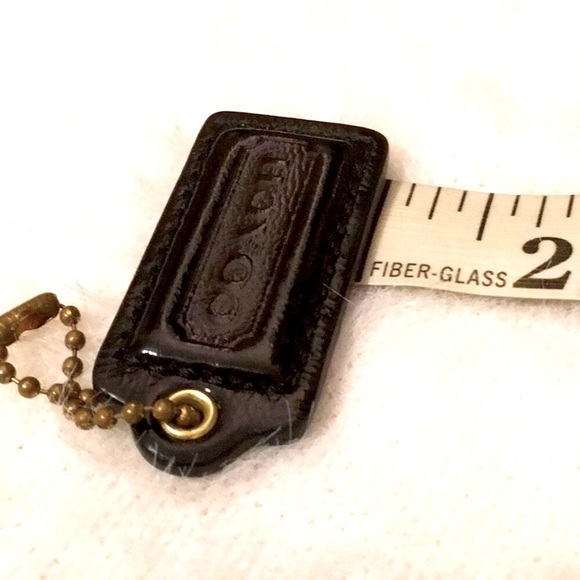 ππ»π VINTAGE Coach Legacy Patton Leather Keychain Bag Charm Black Fob π·ππππ - Picture 5 of 5